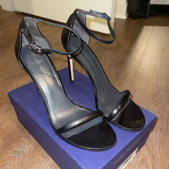 Stuart Weitzman Nudistsong heels in Black Nappa Leather in size 41 - Picture 2 of 6